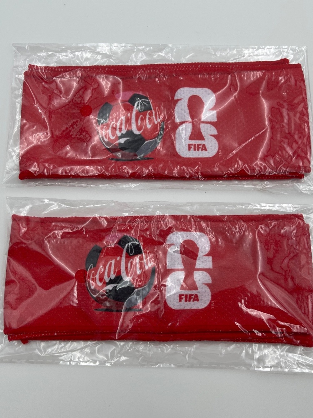 Lot of 2 FIFA World Cup Coca Cola Tie on Headband Souvenir From FanFest 2026